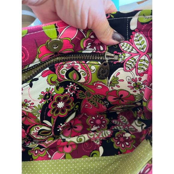 Handmade Tote & matching accessories bag. Pink & black - Picture 6 of 7